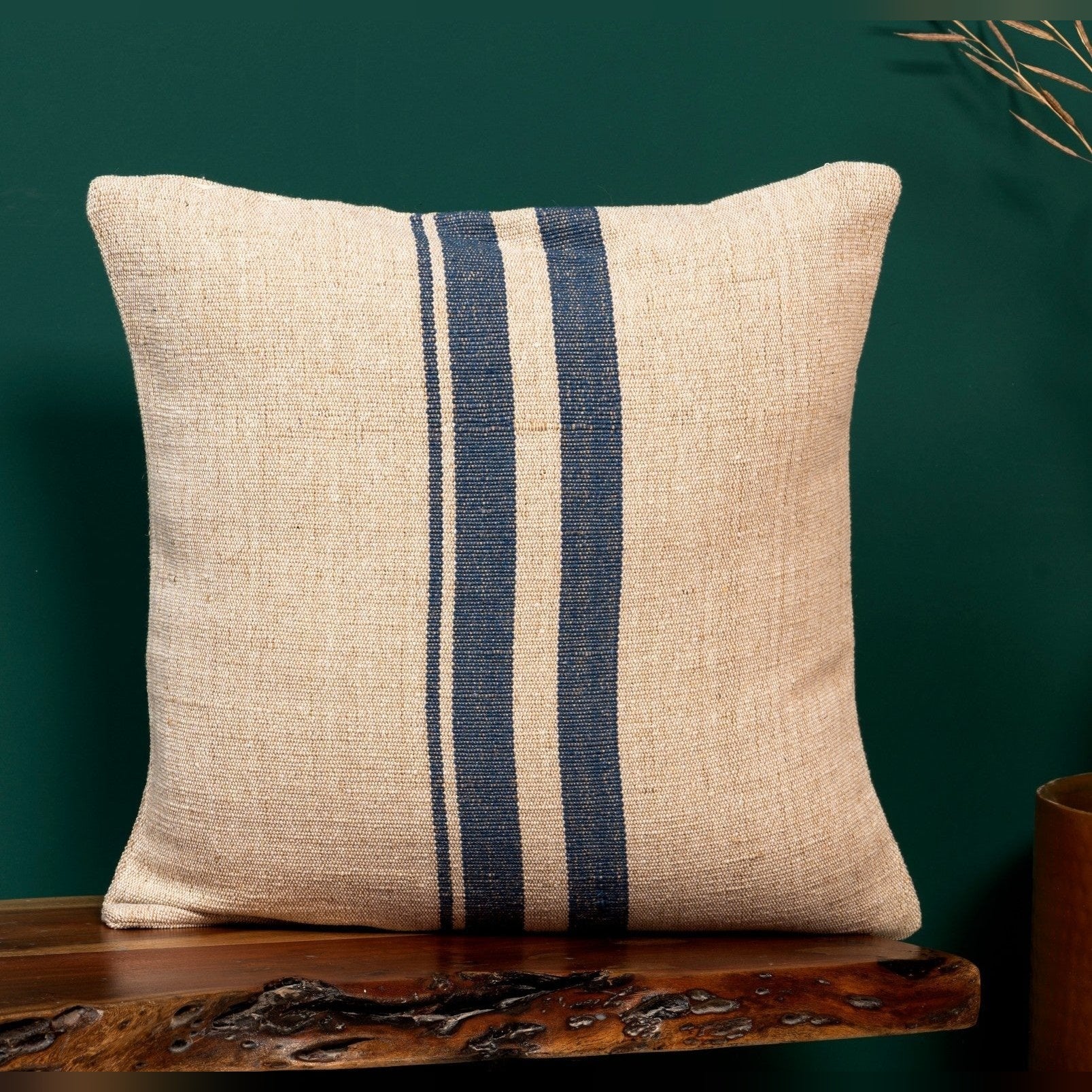 Country Road Stripe Cushion Cover, Weather-Resistant, Durable, Quick-Drying, UV-Resistant, Stylish, Comfortable, Indoor/Outdoor Use, Natural Water-Repellent Properties, Long-Lasting, Elegant for Modern Living (Set of 2)