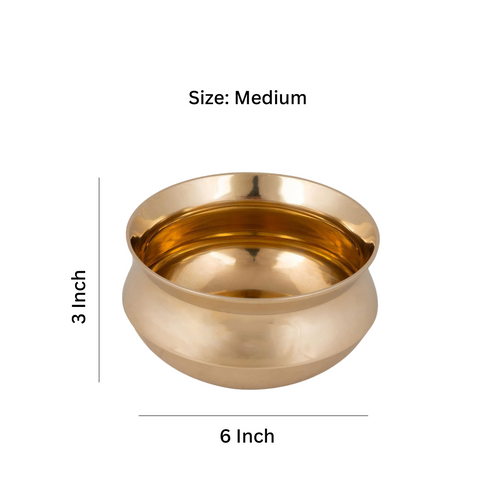 Luxe Pure Kansa Kids Handi | Brass Bowl for Holistic and Nutritious Dining