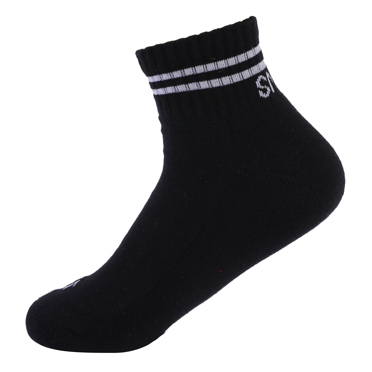 Quarter Lifestyle Unisex Socks, Premium Cotton Blend, Versatile Design, Durable & Superior Grip, Comfort & Everyday Style (Black/White)