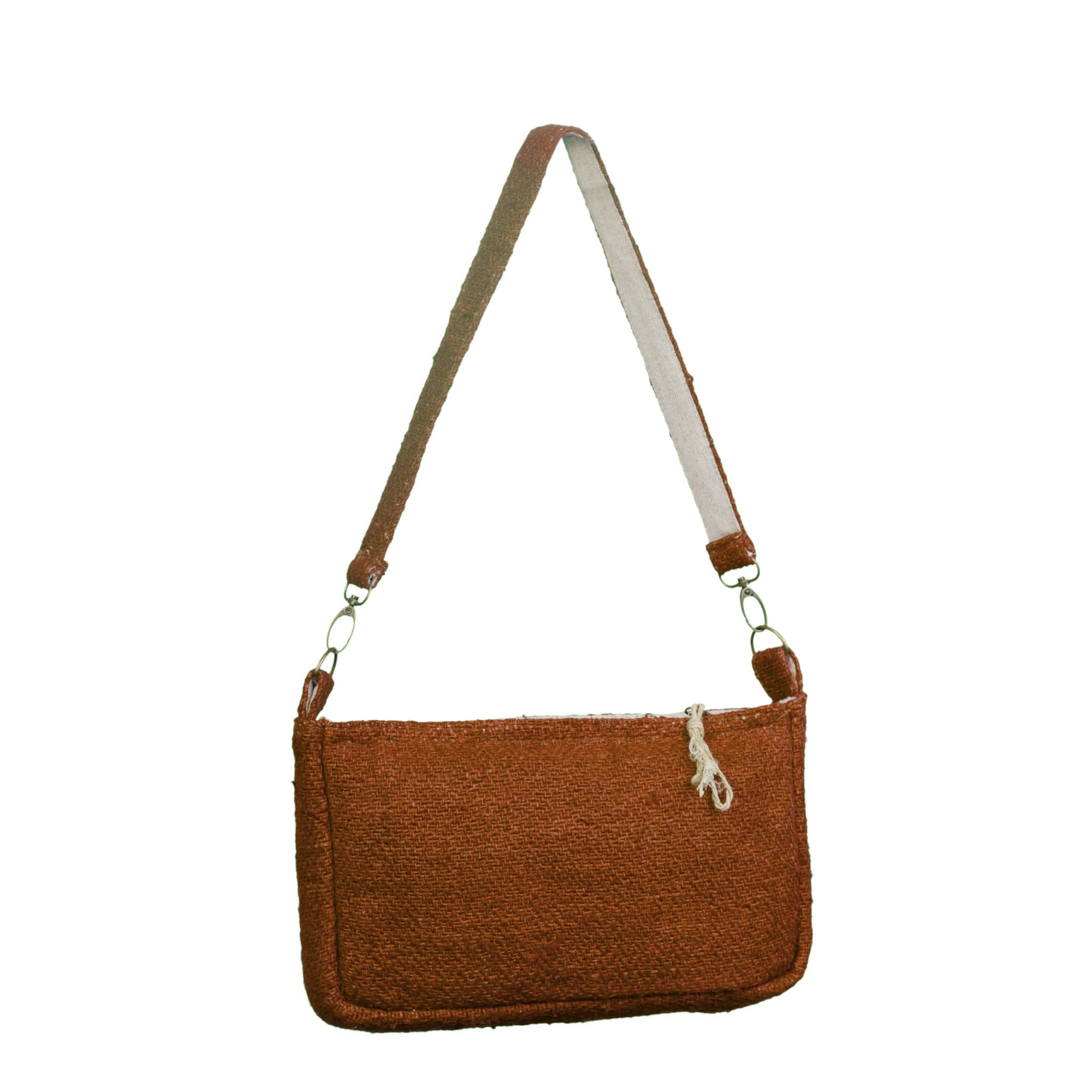 Luna Hemp Shoulder Bag with Adjustable & Detachable Strap | Eco-Friendly Sling Bag with Premium Zipper Closure