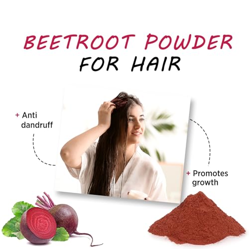 Beet Root Powder, Organic Hair & Skin Care Treatment, Natural Nourishment for Glowing Skin & Healthy Hair (100gm)