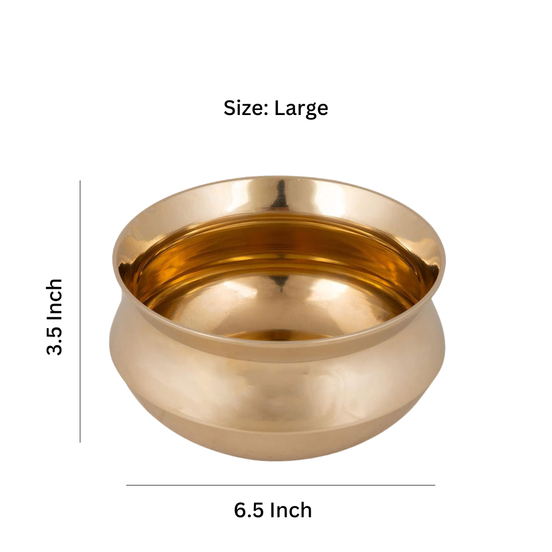 Luxe Pure Kansa Kids Handi | Brass Bowl for Holistic and Nutritious Dining