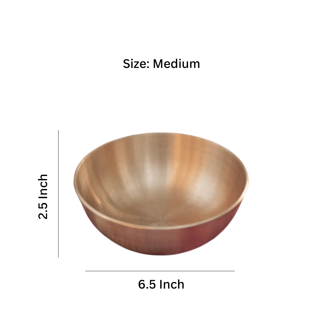 Luxe Pure Kansa Kids Kadai | Handcrafted Brass Bowl for Healthy Eating