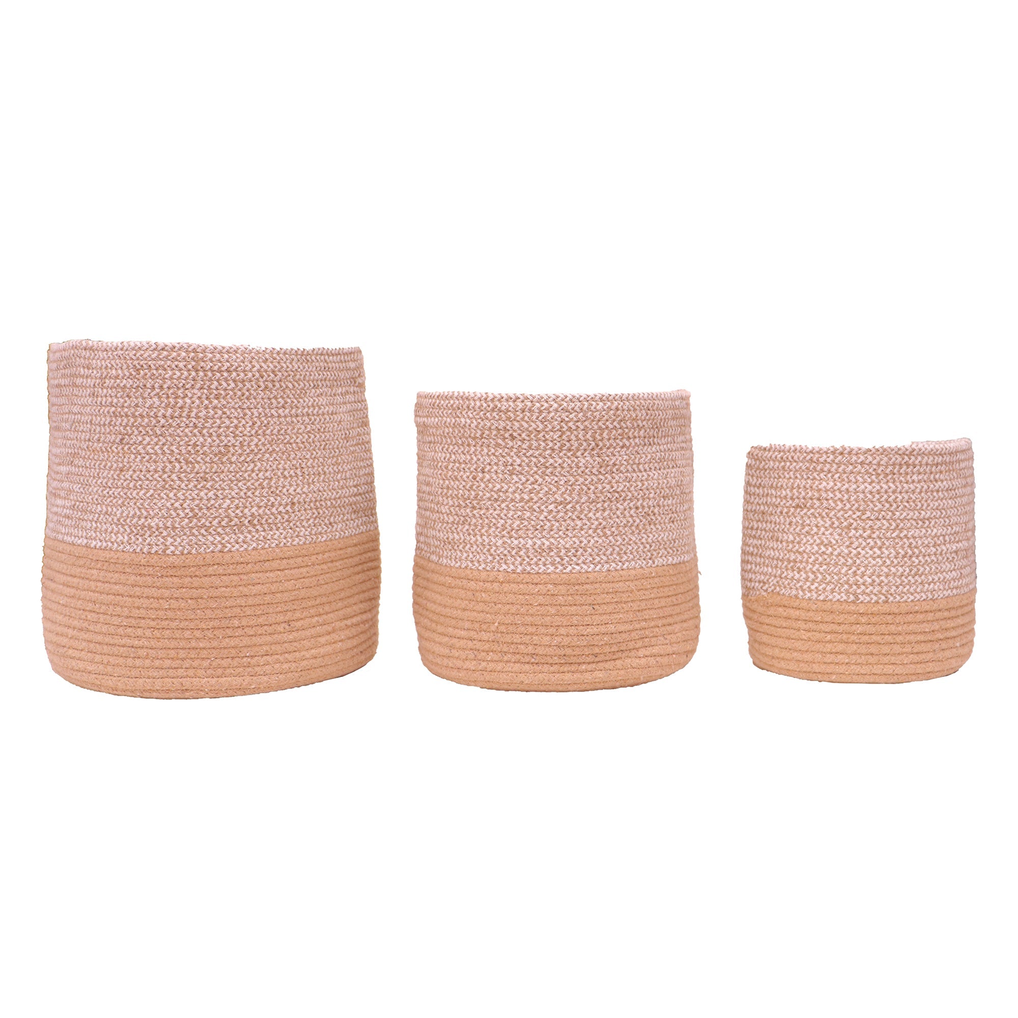 Dual Tone Jute Baskets - Small (One Piece)