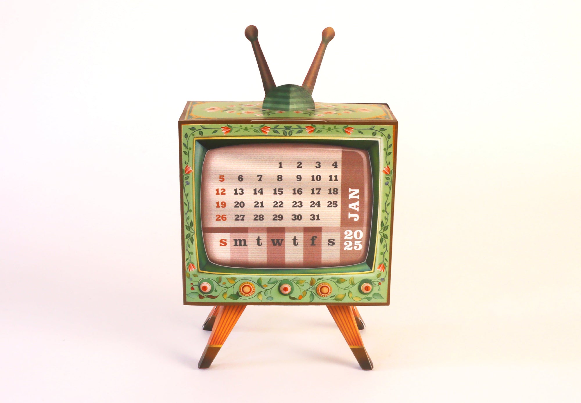 DIY Mini TV Calendar 2025, Fun Craft Kit, Ideal for Home DÃ©cor, Creative DIY Calendar