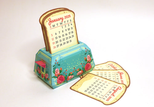 DIY Paper Craft Kit - Mini Toaster Desk Calendar, Fun Craft Kit, Ideal for Home DÃ©cor, Creative DIY Calendar