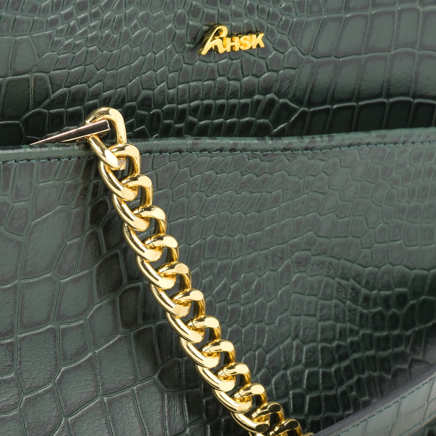 Genius Croc Leather Cross Body, High-Quality Green Leather, Stylish and Practical, Perfect for Casual and Formal Events (Green)