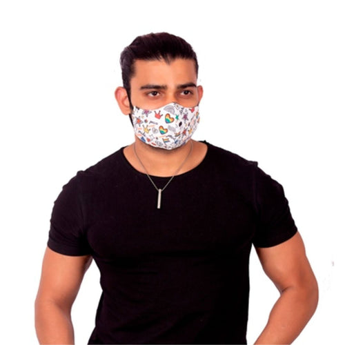 Qucciberry Printed Anti-Pollution Face Mask, Reusable & Washable Cotton, Stylish Gift for Men and Women, LGBTQ+ Pride