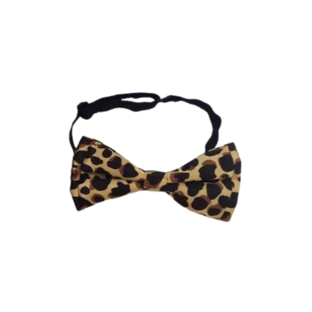 Satan Leopard Print Bow-Tie – Bold Animal Print, Pre-Tied Design, Adjustable for All Genders