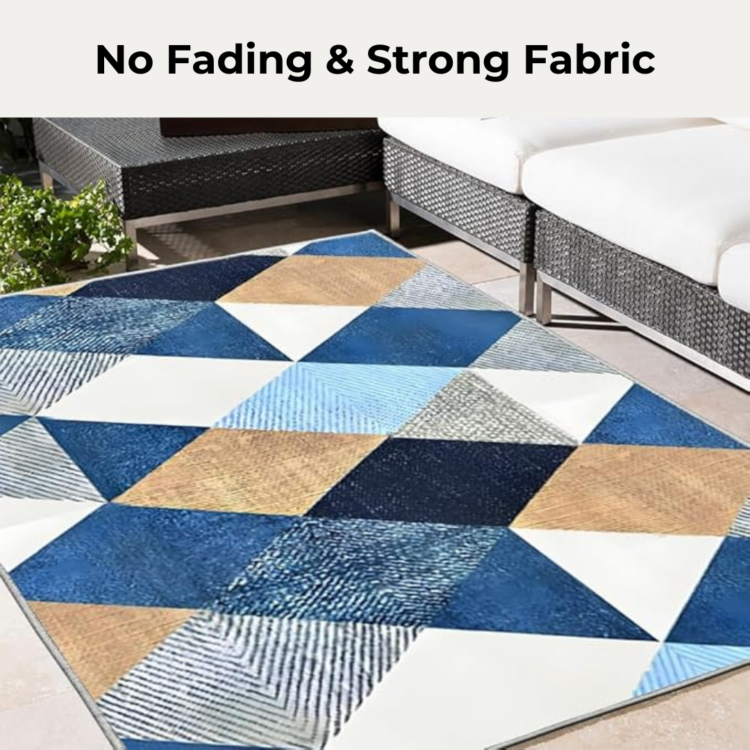 bellolin Washable Area Rug | Non-Slip Carpet for Living Room, Foldable Floor Cover, Indoor Floor Rug, Machine Washable Rug for Bedroom & Office, Crystal Print Rug