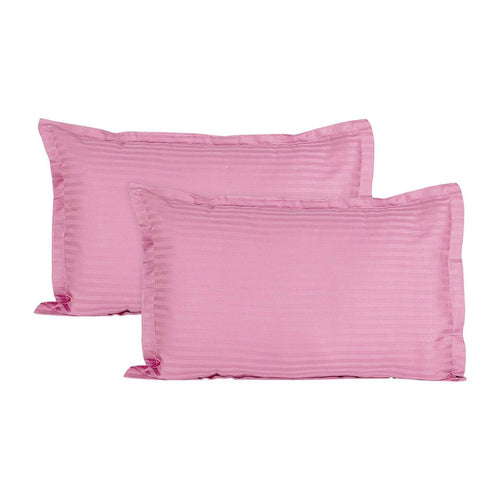 Elegant Solid Pink Striped Satin Pillowcases, Soft & Durable Pillow Covers, Luxurious & Comfortable for Everyday Use (100