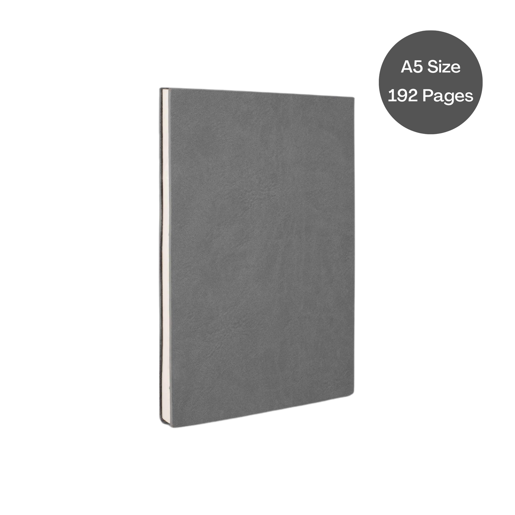 Soft A5 Journal Notebook | Customizable Gift for Executives, Travelers & Special Occasions (Grey, 192 Pages, 80 GSM)