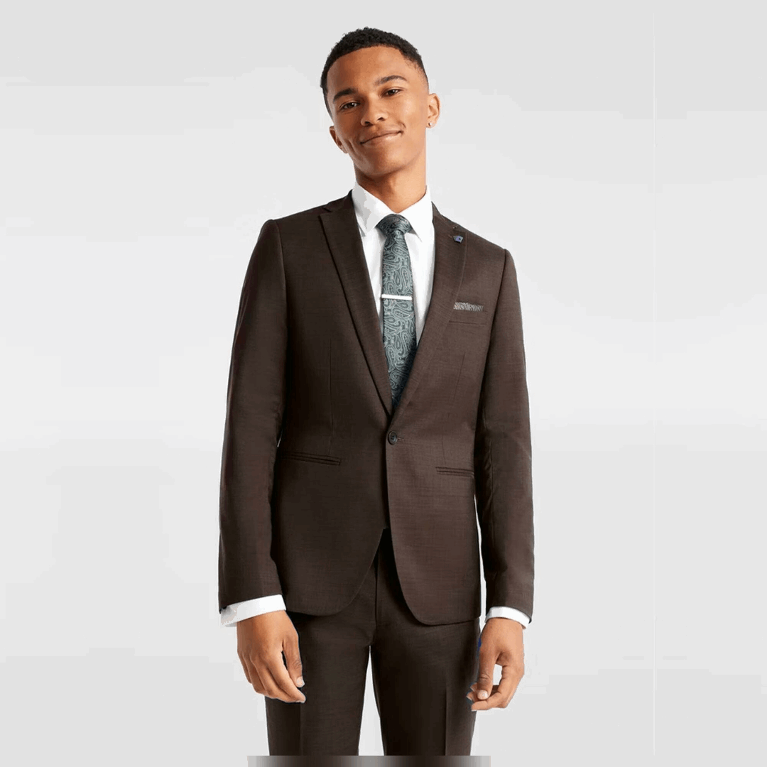 Congo Brown 2-Piece Business Suit for Men | Custom-Made Suit for Work & Festivals