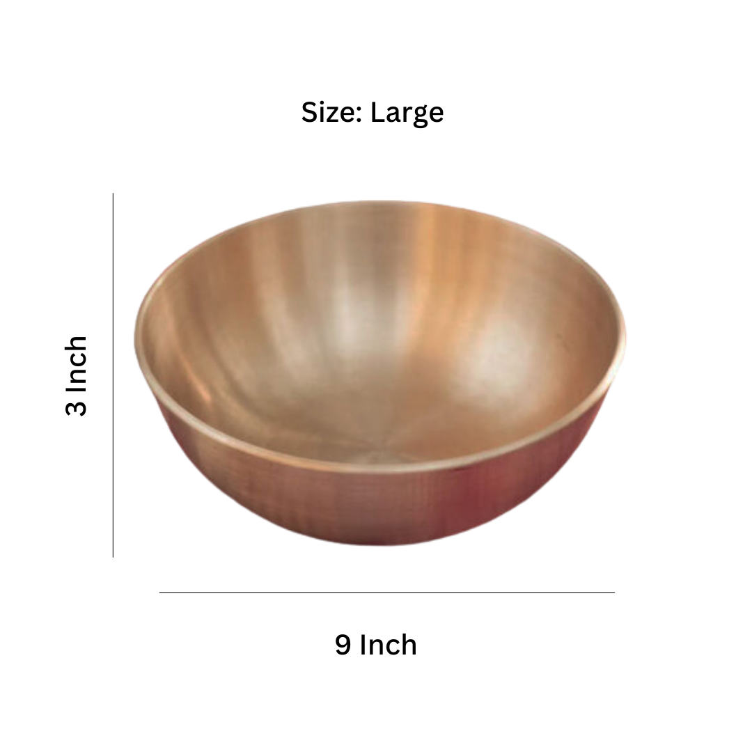 Luxe Pure Kansa Kids Kadai | Handcrafted Brass Bowl for Healthy Eating