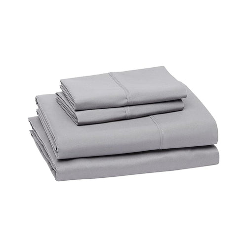 King and Queen Size Bedsheet Set with Fitted Sheet, Flat Sheet & 2 Pillow Covers | Soft 100% Egyptian Cotton with 16-Inch Deep Pockets & Breathable Fabric