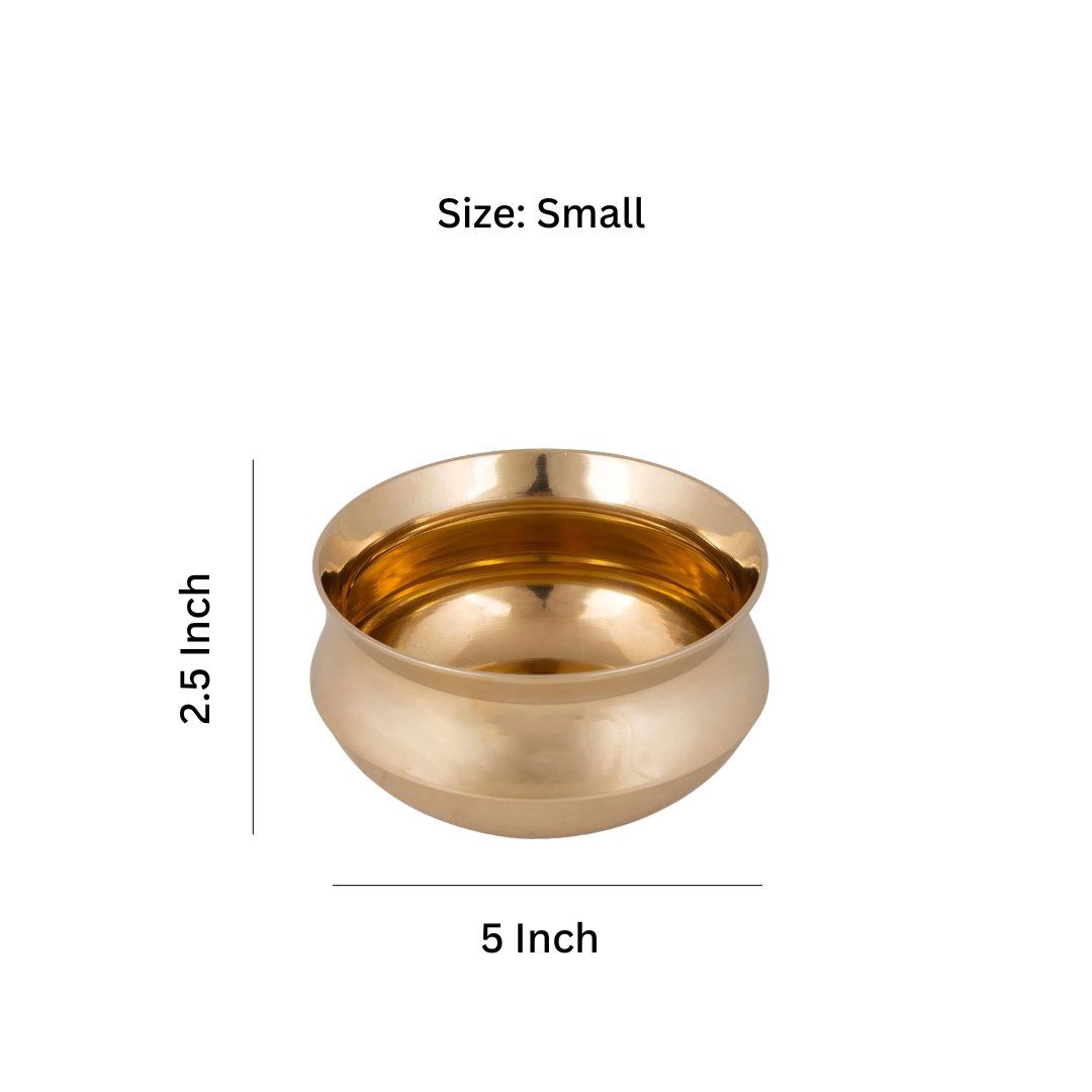 Luxe Pure Kansa Kids Handi | Brass Bowl for Holistic and Nutritious Dining