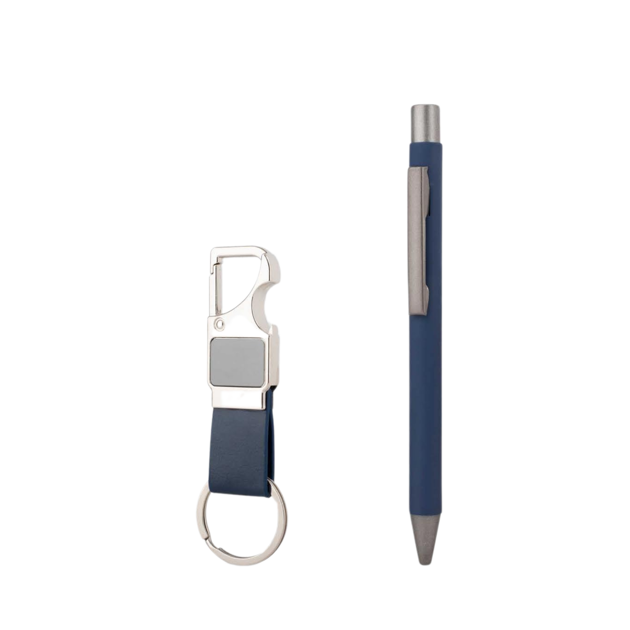 Urban Corporate Gift Set with Navy Blue Metal Pen | Business Gift Set with PU Leather Keychain for Customization & Special Occasions