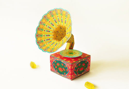 DIY Mini Gramophone Box - COLORFUL, Craft Kit, Ideal for Home DÃ©cor, Fun and Creative DIY Project