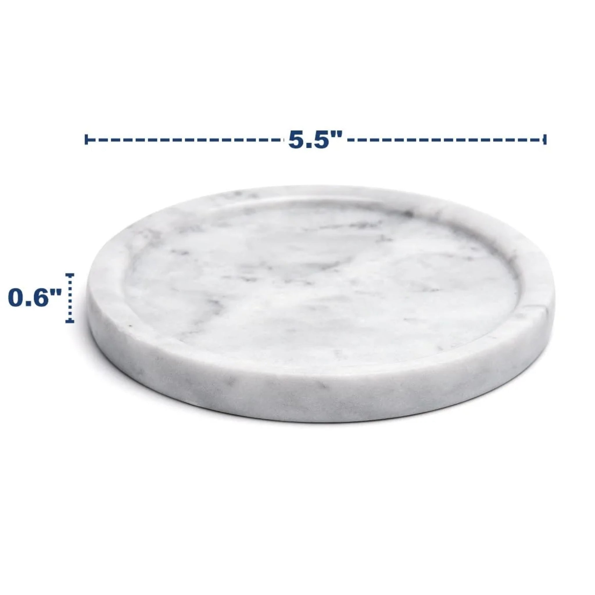 White Marble Small Cheese Plate - Smooth, Elegant, Anti-Skid, Non-Porous,Tray for Cheese, Fruits, Appetizers, and Desserts, Ideal for Hosting Party, Serving Snacks & Chopping  (14x14 cm)