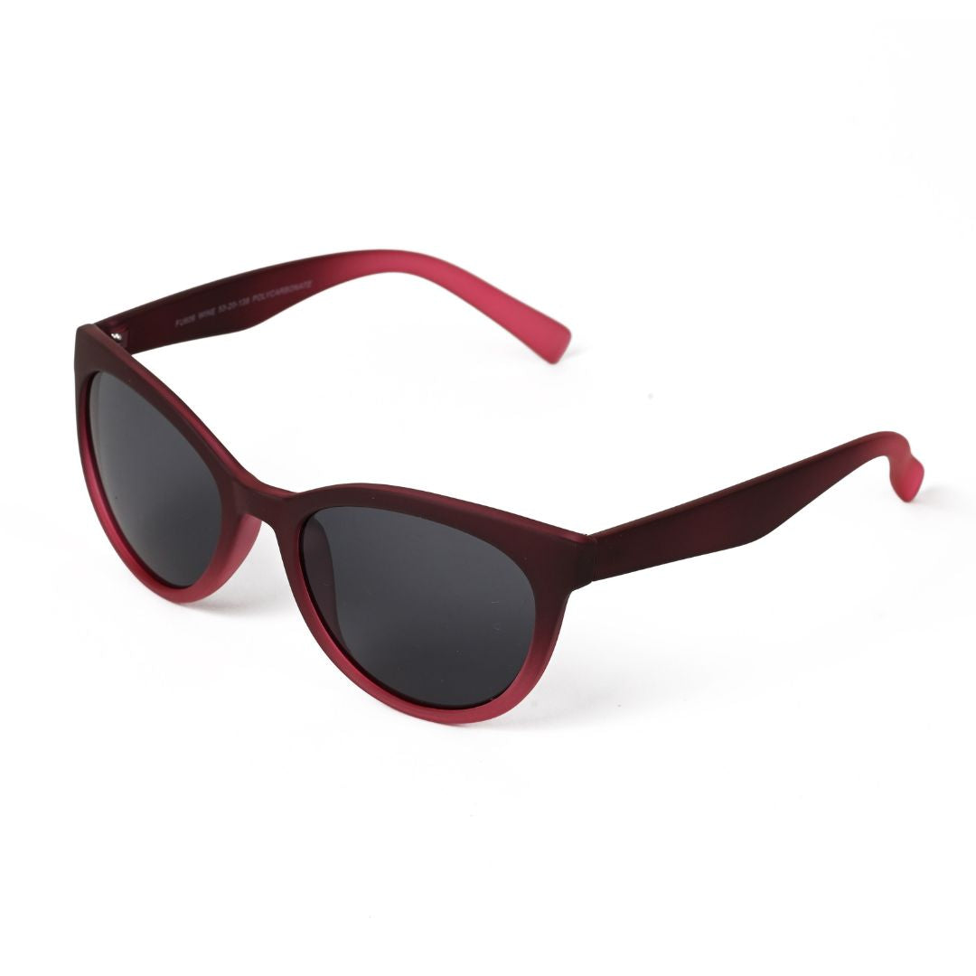 HD UV Protection Sunglasses - Red Matt Finish Frame with Light Black Lens, Stylish, UV Protection, High Contrast for Sharp Day Vision, Unisex, Perfect for Outdoor Activities