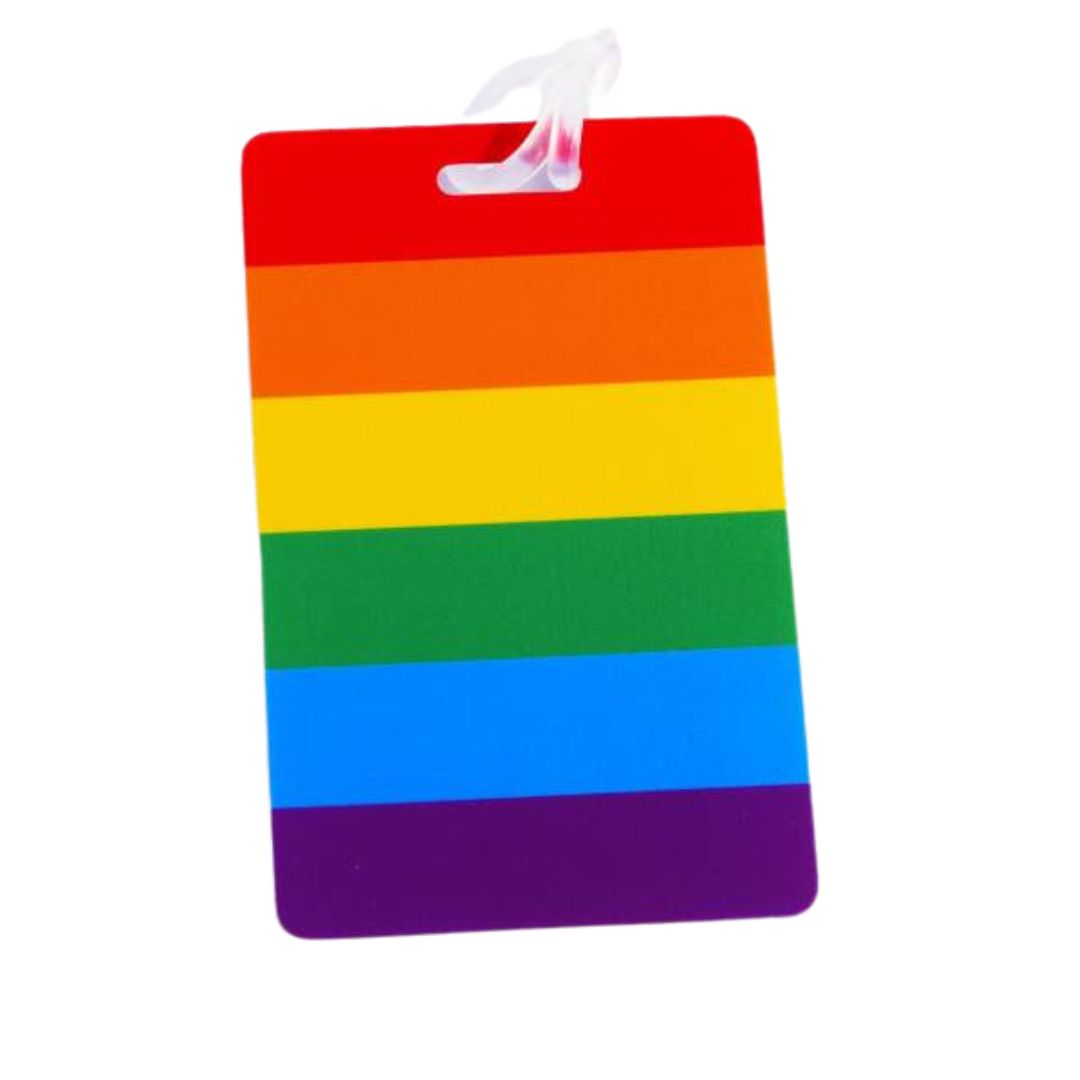 Rainbow Luggage Name Tag – Vibrant, Durable, Waterproof, Customizable,Stylish Travel Accessory