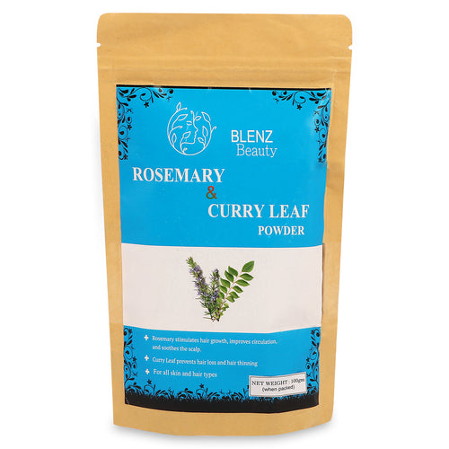 Organic Rosemary & Curry Leaf Powder, Natural Scalp Care Treatment for Healthy Hair, Suitable for All Hair Types (100g)