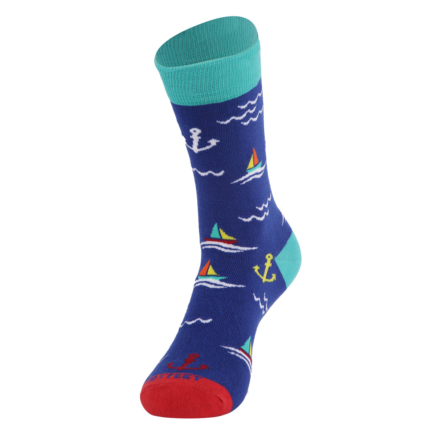 Formal Men's Socks - Cruise Edition, Cotton Blend, Stylish Pattern, Soft and Durable, Comfortable for Office Wear (Blue)