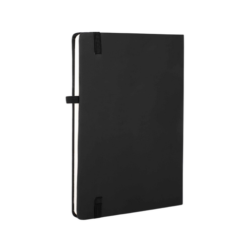 Eco Elastic A5 Journal Notebook | Customizable Gift for Executives, Travelers & Special Occasions (Black, 192 Pages)