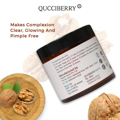 Qucciberry Coffee Scrub â€“ Exfoliates Dead Skin, Restores Natural Glow, Prevents Cellulitis, Nourishes Skin, Made with Walnut Extract & Coffee Beans