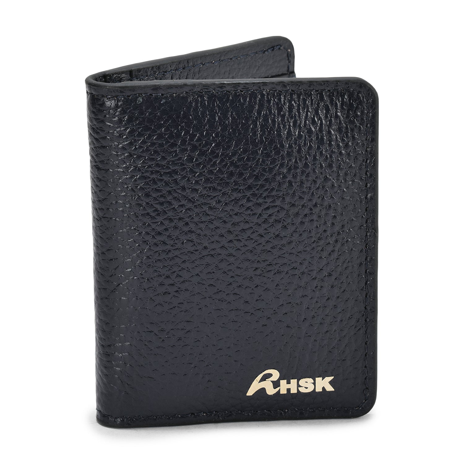 Plush Grain Card Holder, Sleek Blue Leather, Slim Design, Perfect for Card Storage and Daily Carry (Blue)