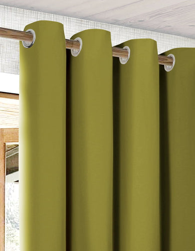 Casableu Kudo Polyester Eyelets (Steel) Blackout Curtains with Tie Back, Bedroom Living Room