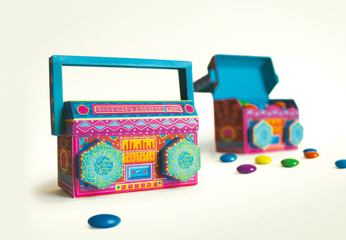 DIY Boom Box - COLORFUL, Fun Craft Kit, Ideal for Party DÃ©cor, Creative DIY Project