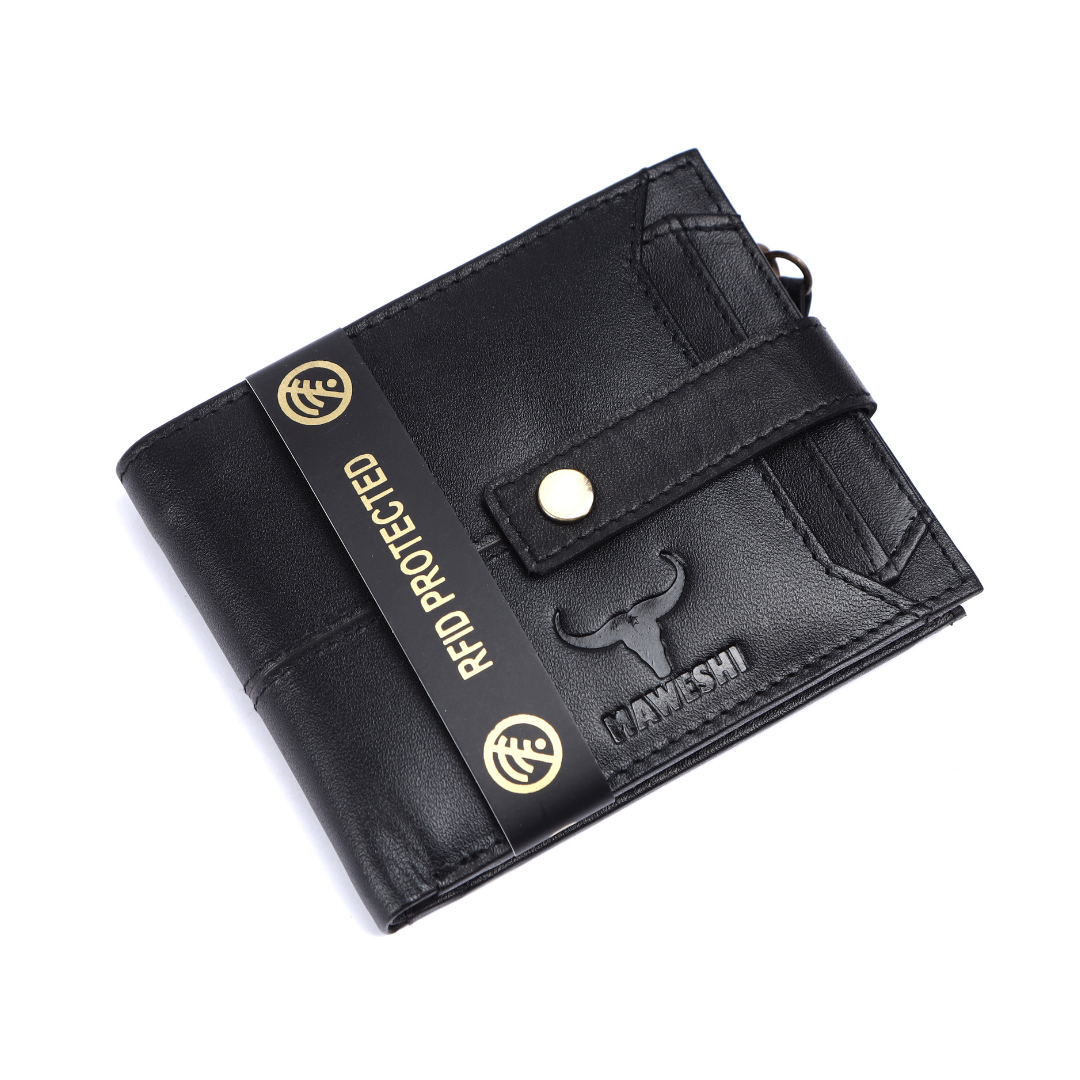 Portefeuille en cuir de qualité supérieure pour homme | Portefeuille minimaliste avec blocage RFID et pochette à monnaie