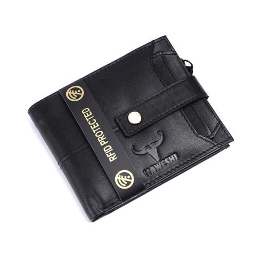 Premium Leather Wallet for Men | RFID Blocking Minimalist Wallet with Coin Pouch