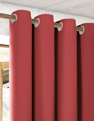 Casableu Kudo Polyester Eyelets (Steel) Blackout Curtains with Tie Back, Bedroom Living Room