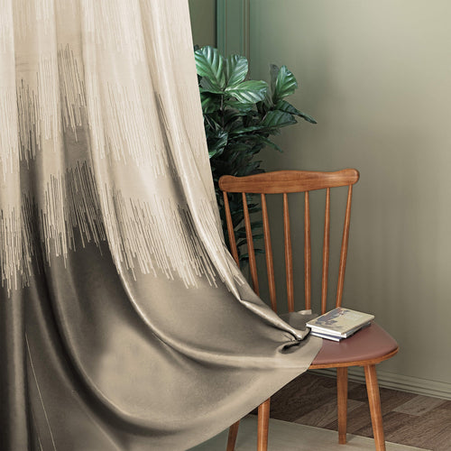 Casableu Kudo Polyester Eyelets (Steel) Blackout Curtains with Tie Back, Bedroom Living Room