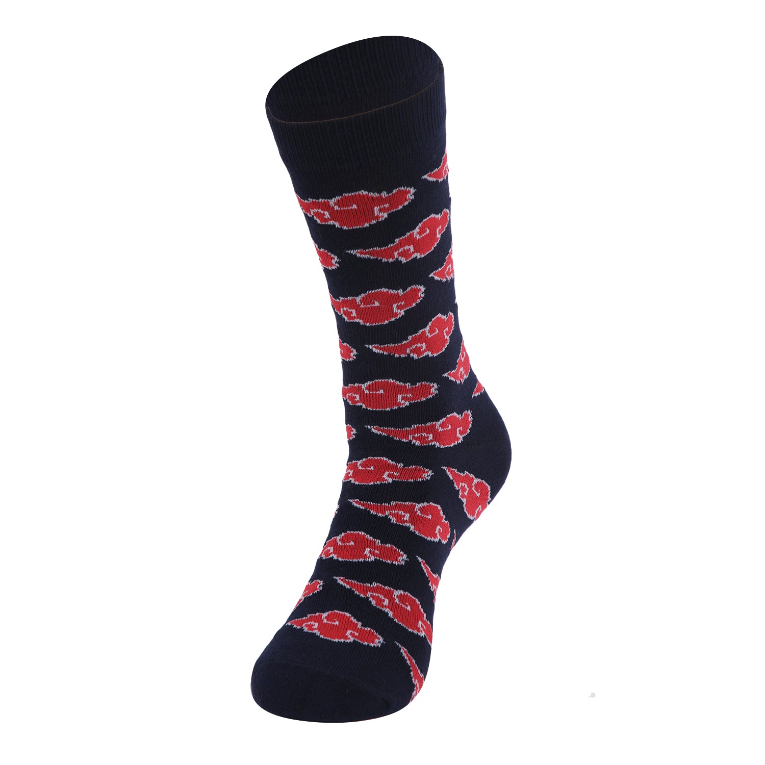 Formal Men's Socks - Akatsuki Edition, Cotton Blend, Stylish Pattern, Soft and Durable, Comfortable for Office Use (Navy Blue)