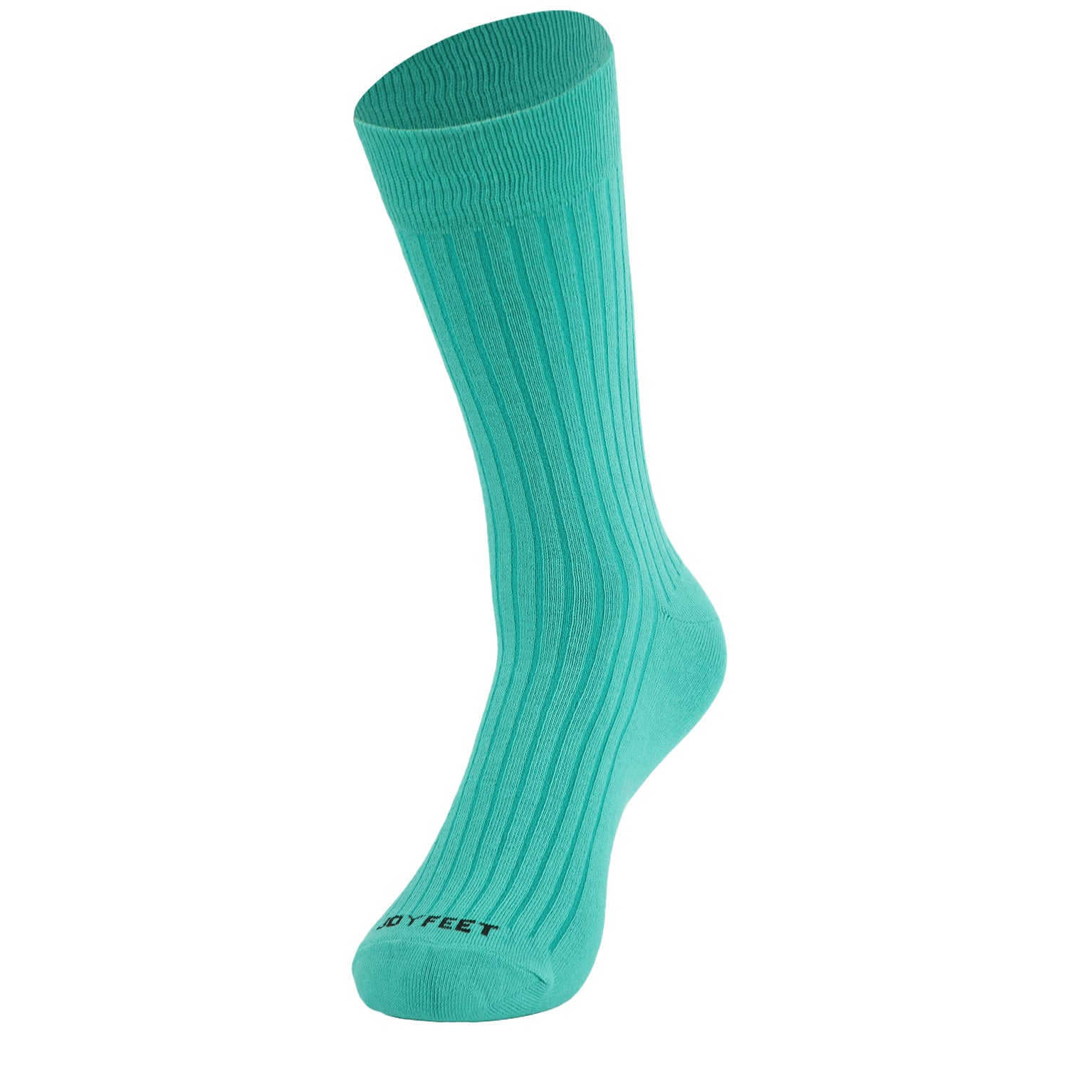 Formal Men's Ribbed Socks, Cotton Blend, Stylish Pattern, Soft and Durable, Comfortable for Office  Use (Turquise Blue)