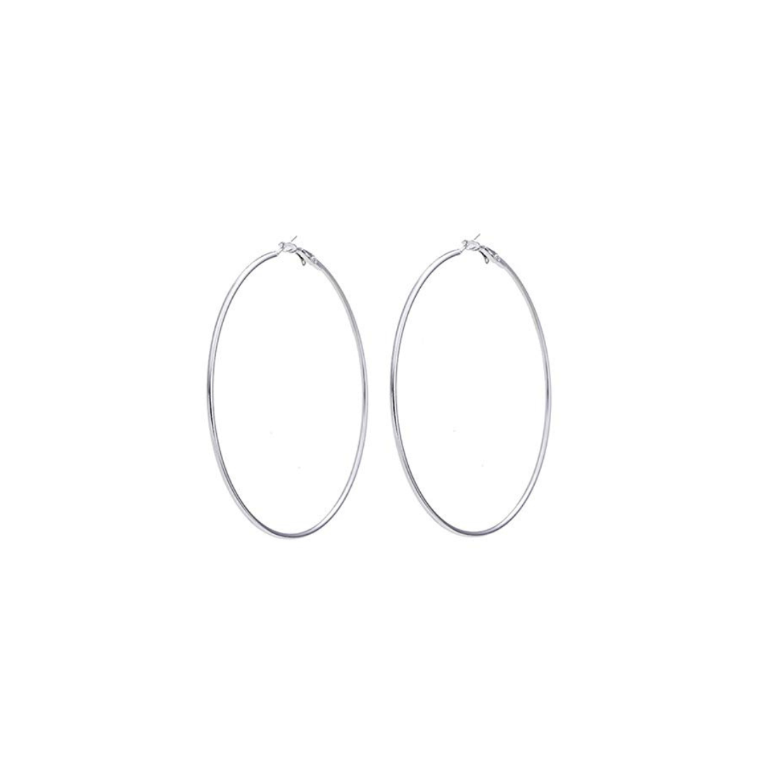 Sterling Silver Hoop Earrings Set | Thin Loop Earrings - Set of 3 (Small, Medium & Large)