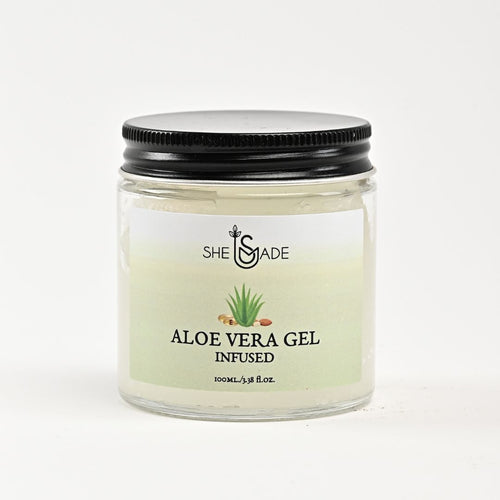 Aloe Gel Infused for Hydrating, Soothing, and Nourishing Skin, Fights Acne, Reduces Dark Circles, Improves Elasticity, Calms Irritation, Anti-Aging (100ml)