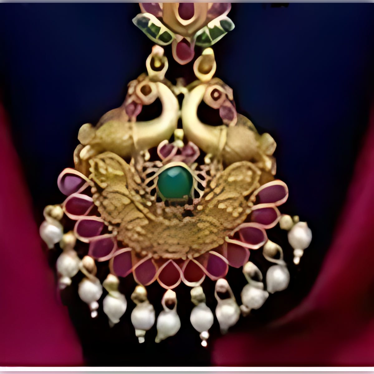 Exquisite Traditional Indian Bridal Jewelry Set, Traditional Indian Wedding Jewelry (Set of 2)