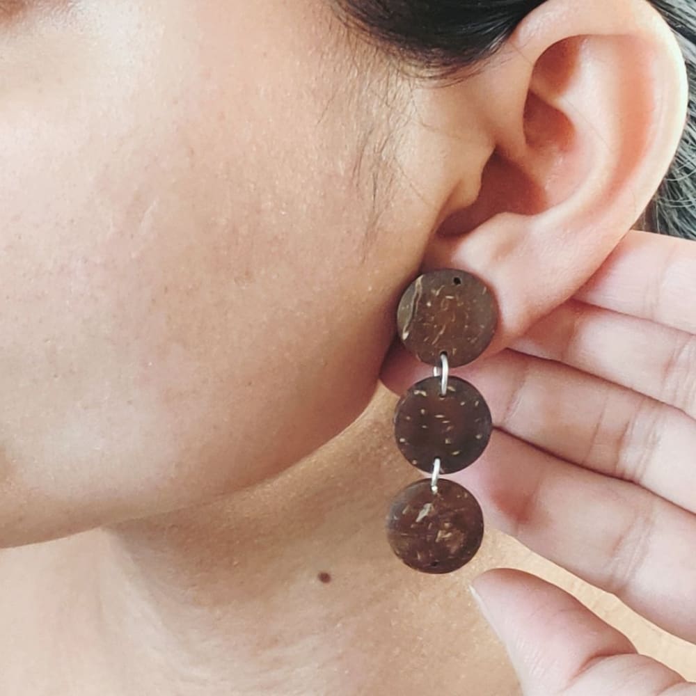 Coconut Shell Earrings (4.5cm)