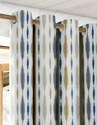 Casableu Silo Polyester Eyelets (Steel) Blackout Curtains with Tie Back, Bedroom Living Room