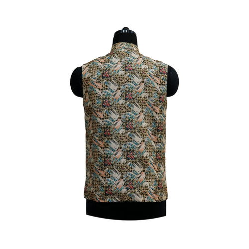 Handmade Vintage Floral Nehru Jackets - Luxury Indian Ethnic Party Wear Gift for Him for themed event