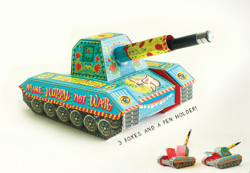 DIY Army Tank Pen Holder & Boxes - COLORFUL, Fun Desk DÃ©cor, Ideal for Office, Creative DIY Project