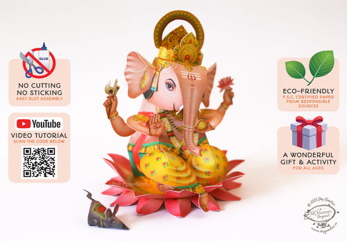 DIY Paper Craft Kit - Ganesha, Fun Craft Kit, Ideal for Festival DÃ©cor, Creative DIY Project