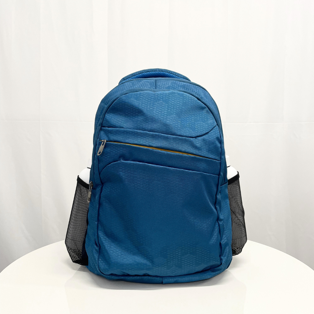 Perry Blue Laptop Backpack with Quick-Access Front Pocket | Backpack with 2-Compartment & 2 Pockects | 25L