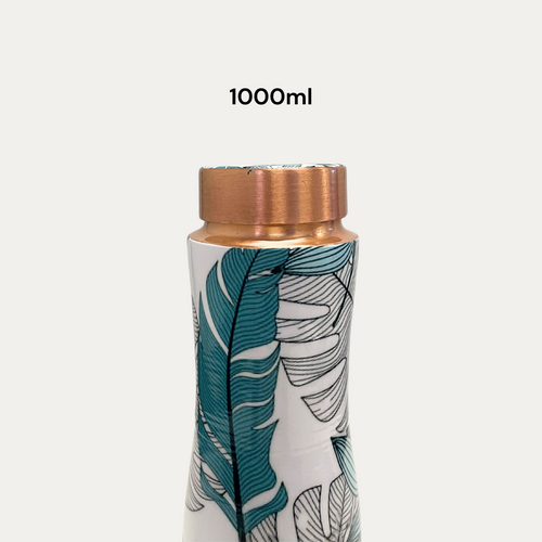 SuperGeneriX Pure Copper Water Bottle 1L | Ayurvedic Pure Copper Water Bottle with Leakproof Lid | 1L Water Bottle for Office & Gym