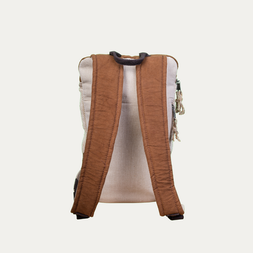 Traveller Hemp Backpack with Six Compartments | Durable Backpack with Cotton Lining and Secure Closures | 17L capacity