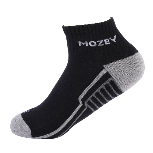 Ankle Activewear Unisex Socks, Premium Cotton Blend, Comfortable, Versatile Design, Ideal for Gym & Sports Wear (Black/Grey)